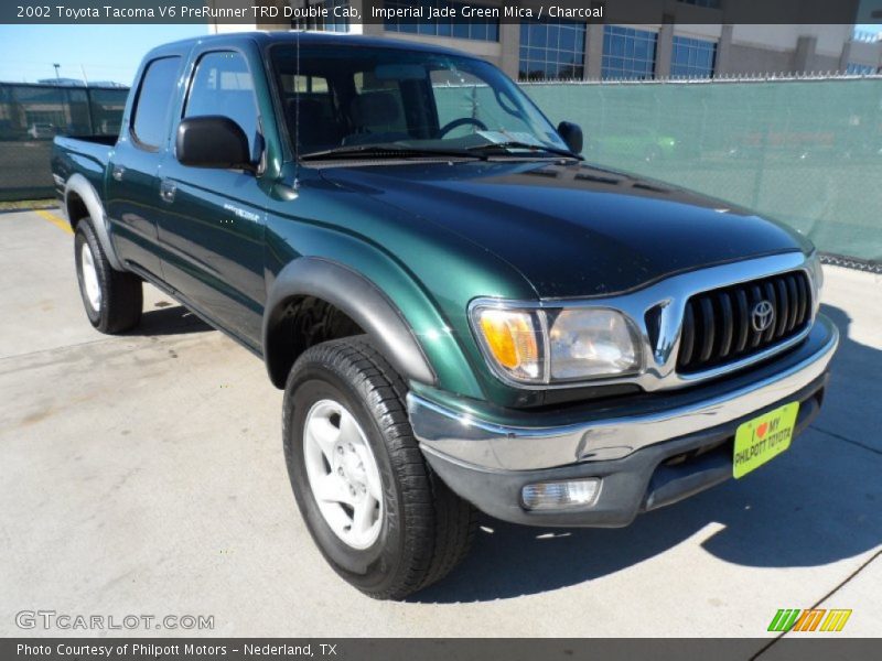 Imperial Jade Green Mica / Charcoal 2002 Toyota Tacoma V6 PreRunner TRD Double Cab