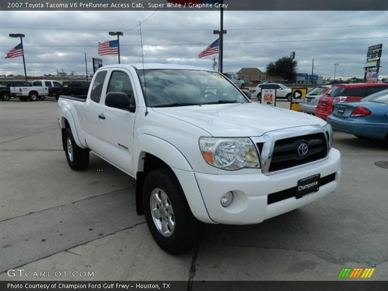 Super White / Graphite Gray 2007 Toyota Tacoma V6 PreRunner Access Cab