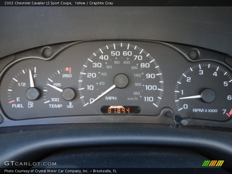  2003 Cavalier LS Sport Coupe LS Sport Coupe Gauges