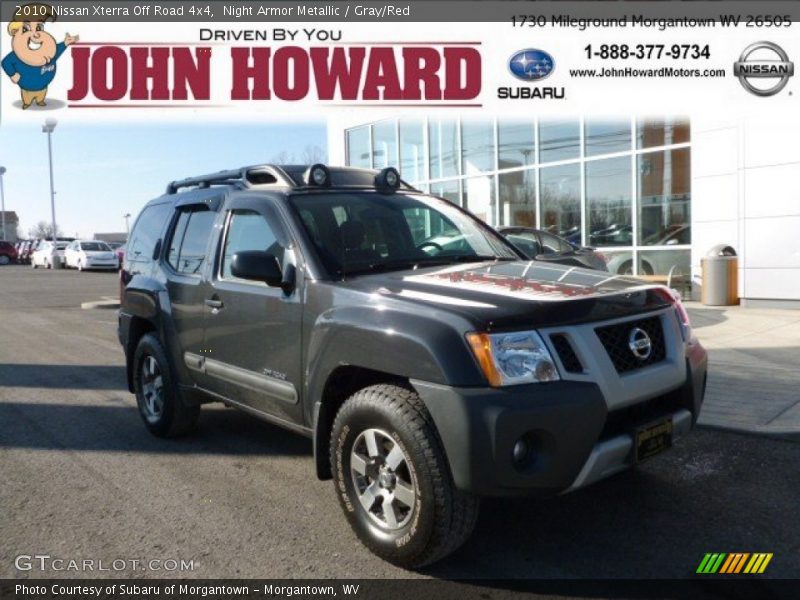 Night Armor Metallic / Gray/Red 2010 Nissan Xterra Off Road 4x4