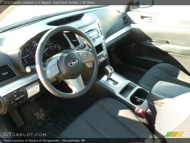 Steel Silver Metallic / Off Black 2011 Subaru Outback 2.5i Wagon