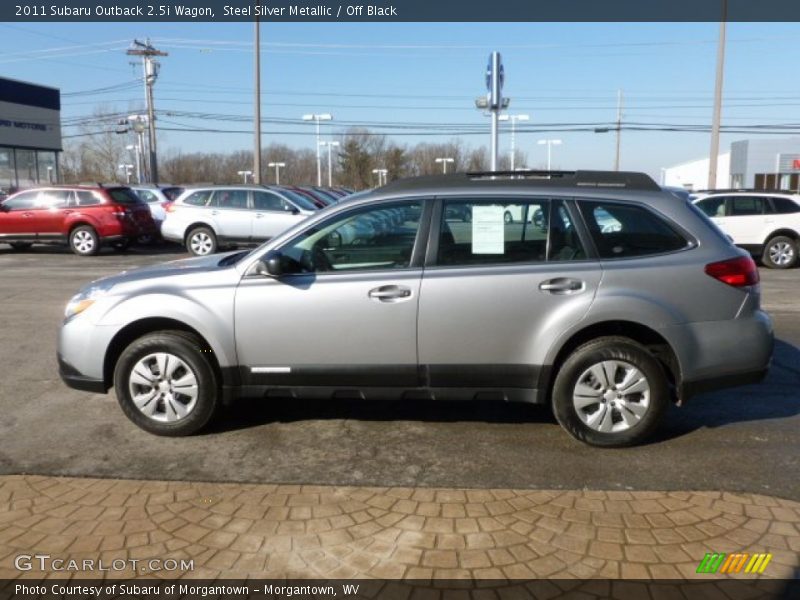 Steel Silver Metallic / Off Black 2011 Subaru Outback 2.5i Wagon