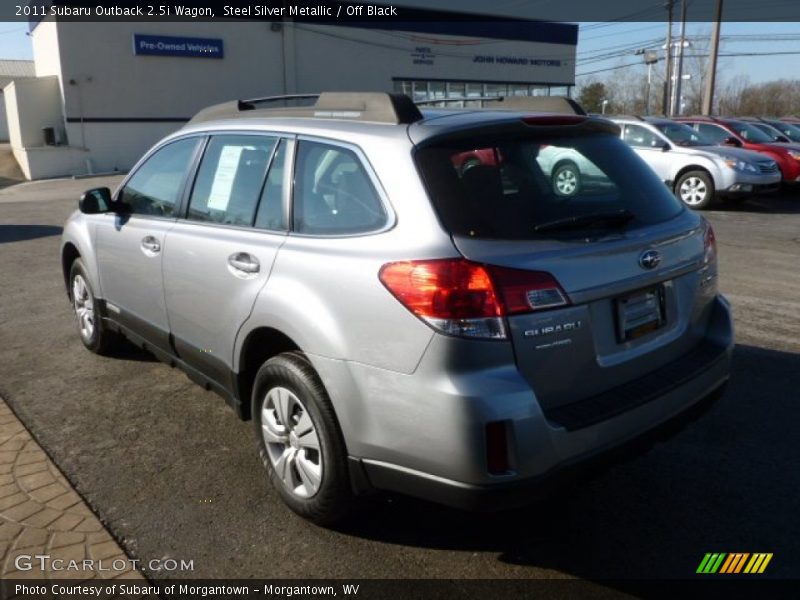 Steel Silver Metallic / Off Black 2011 Subaru Outback 2.5i Wagon