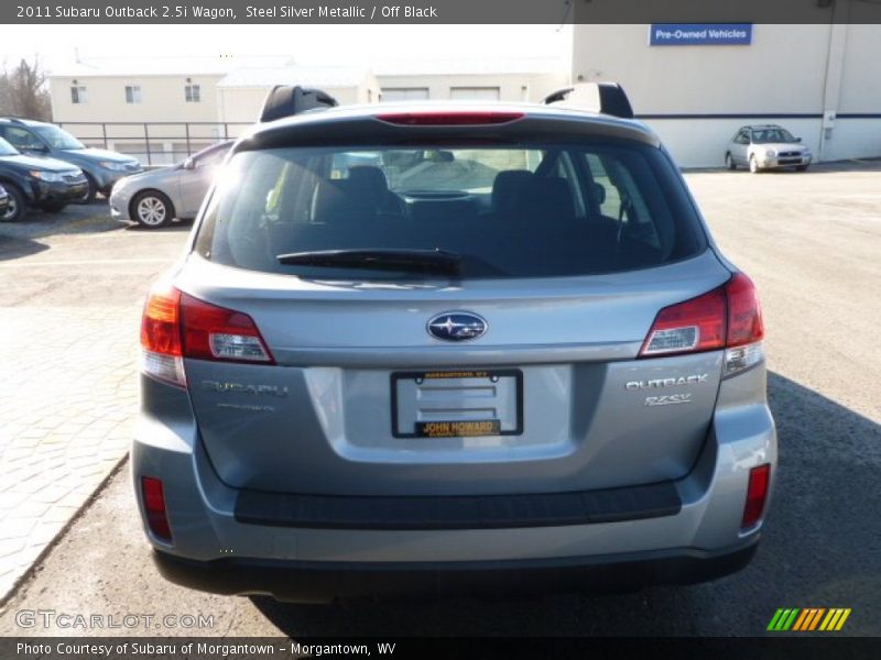 Steel Silver Metallic / Off Black 2011 Subaru Outback 2.5i Wagon