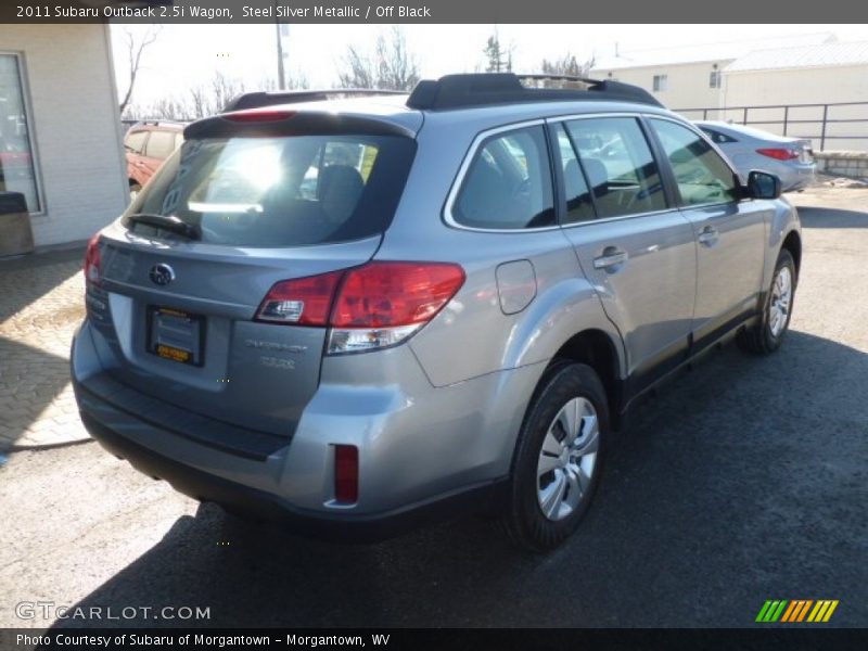 Steel Silver Metallic / Off Black 2011 Subaru Outback 2.5i Wagon