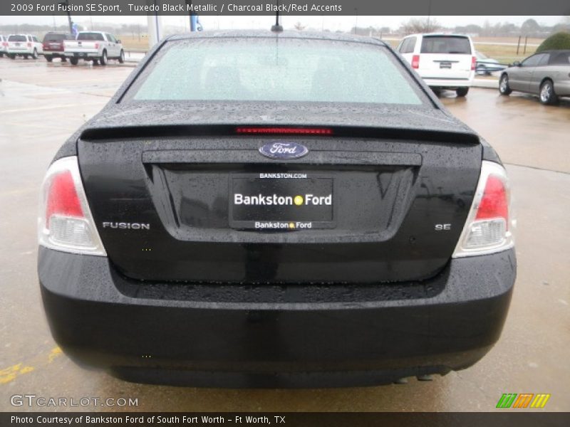 Tuxedo Black Metallic / Charcoal Black/Red Accents 2009 Ford Fusion SE Sport