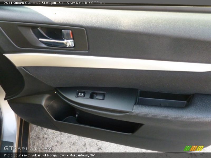 Steel Silver Metallic / Off Black 2011 Subaru Outback 2.5i Wagon