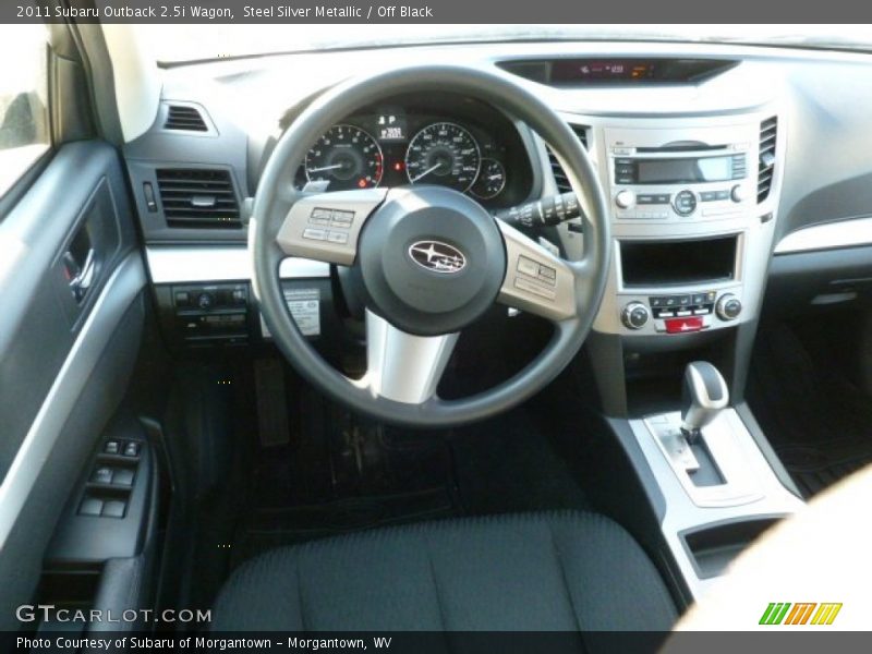 Steel Silver Metallic / Off Black 2011 Subaru Outback 2.5i Wagon