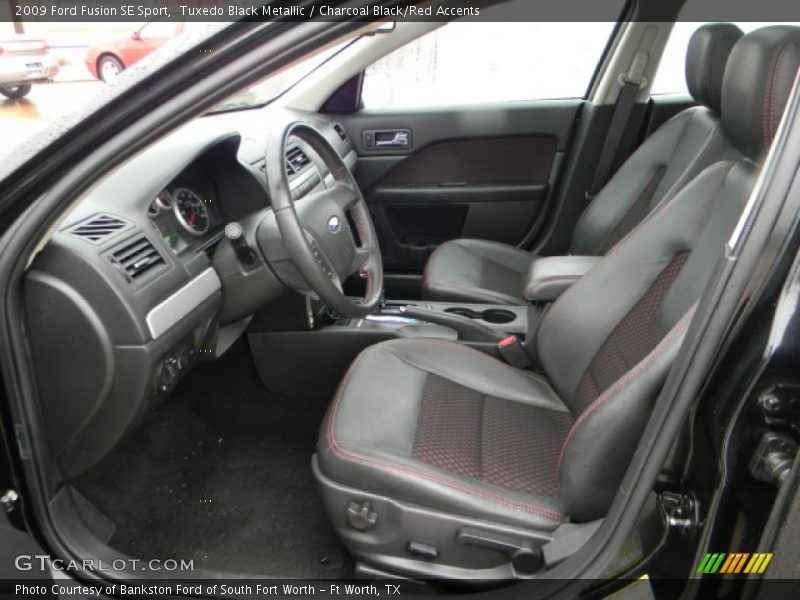  2009 Fusion SE Sport Charcoal Black/Red Accents Interior