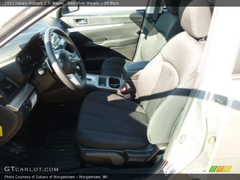 Steel Silver Metallic / Off Black 2011 Subaru Outback 2.5i Wagon