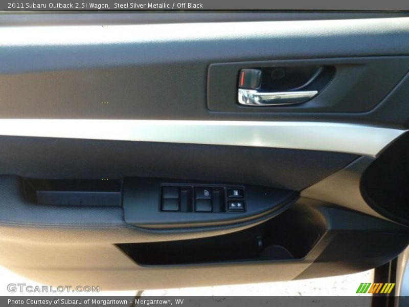 Steel Silver Metallic / Off Black 2011 Subaru Outback 2.5i Wagon