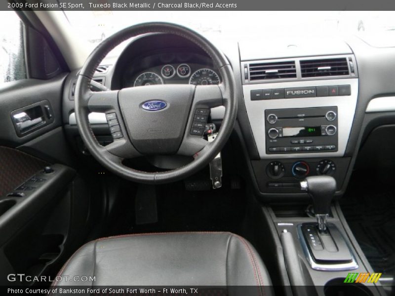 Tuxedo Black Metallic / Charcoal Black/Red Accents 2009 Ford Fusion SE Sport