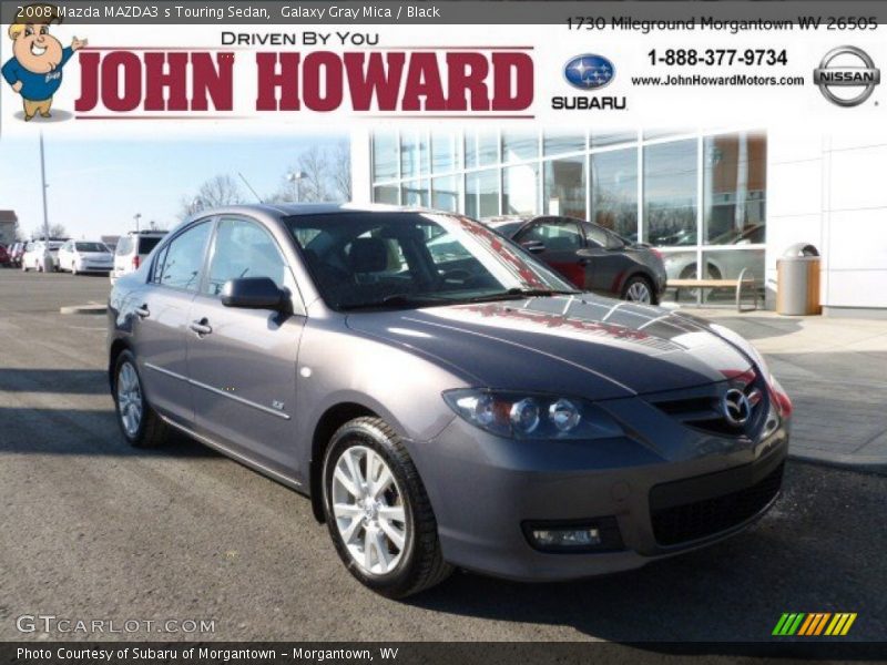 Galaxy Gray Mica / Black 2008 Mazda MAZDA3 s Touring Sedan