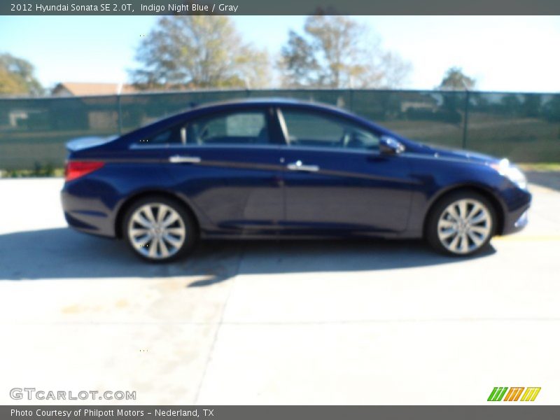 Indigo Night Blue / Gray 2012 Hyundai Sonata SE 2.0T