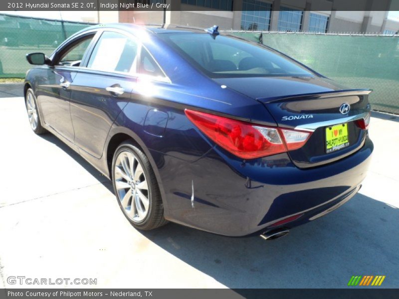 Indigo Night Blue / Gray 2012 Hyundai Sonata SE 2.0T