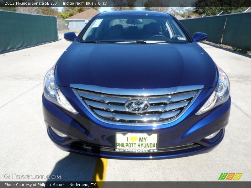 Indigo Night Blue / Gray 2012 Hyundai Sonata SE 2.0T