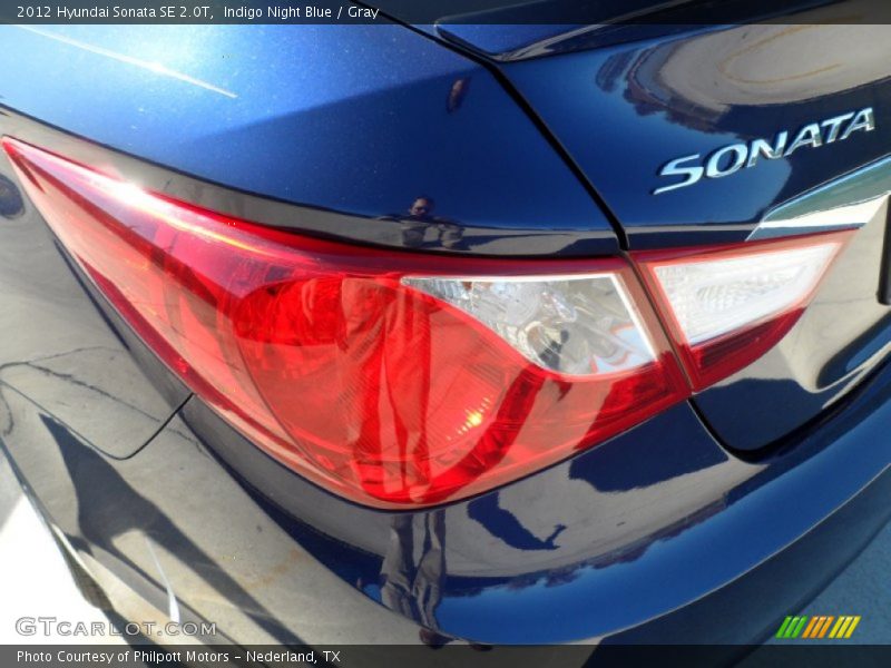 Indigo Night Blue / Gray 2012 Hyundai Sonata SE 2.0T