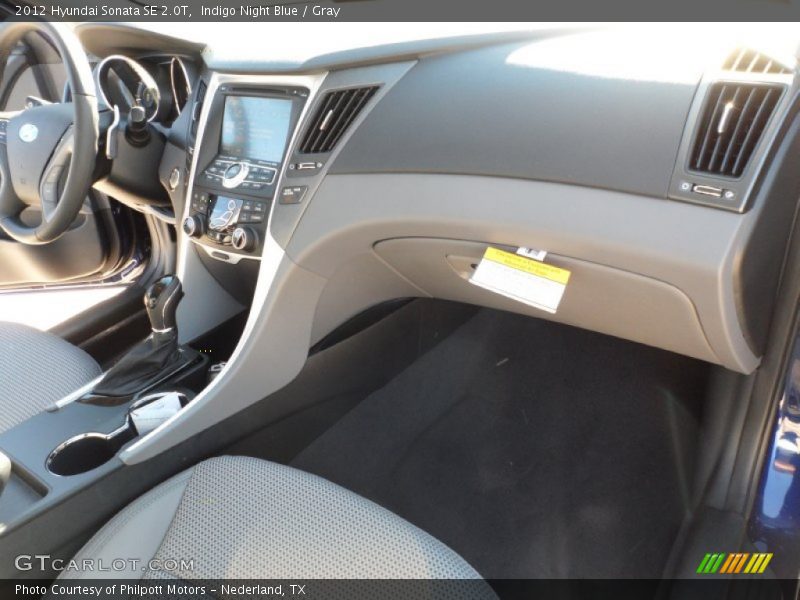 Indigo Night Blue / Gray 2012 Hyundai Sonata SE 2.0T