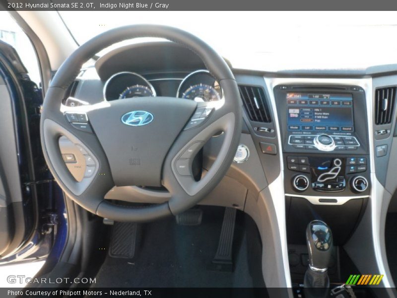 Indigo Night Blue / Gray 2012 Hyundai Sonata SE 2.0T