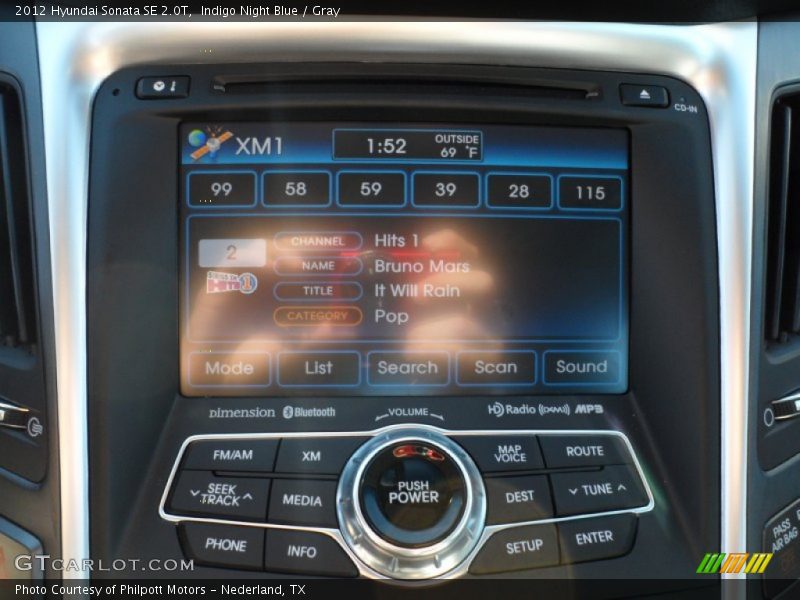 Indigo Night Blue / Gray 2012 Hyundai Sonata SE 2.0T