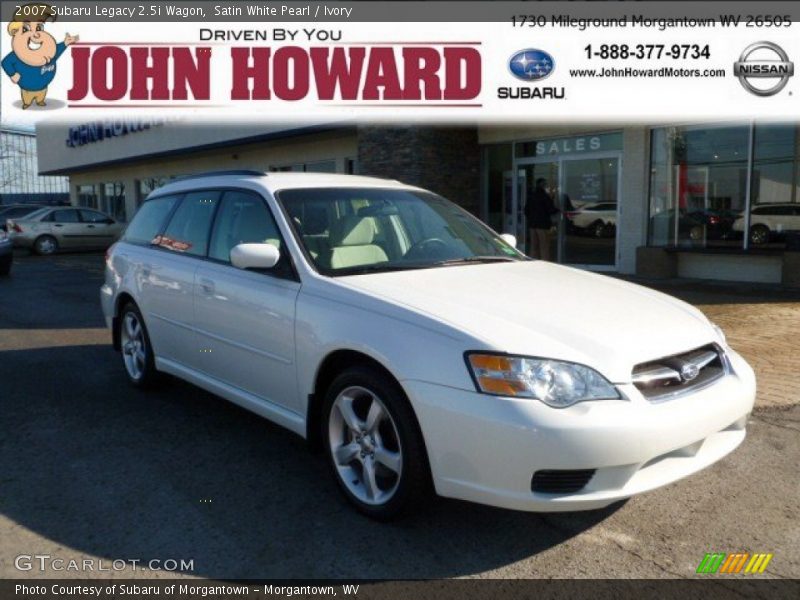 Satin White Pearl / Ivory 2007 Subaru Legacy 2.5i Wagon