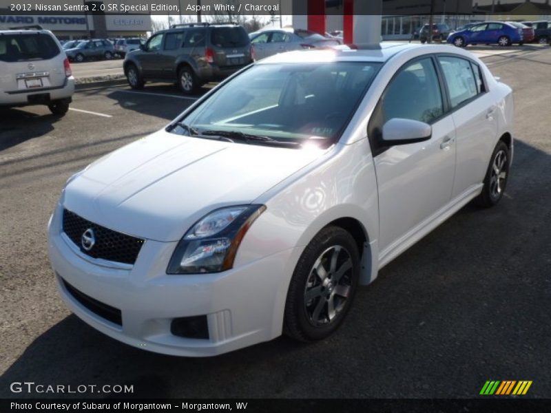 Aspen White / Charcoal 2012 Nissan Sentra 2.0 SR Special Edition