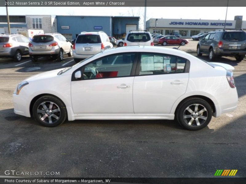 Aspen White / Charcoal 2012 Nissan Sentra 2.0 SR Special Edition