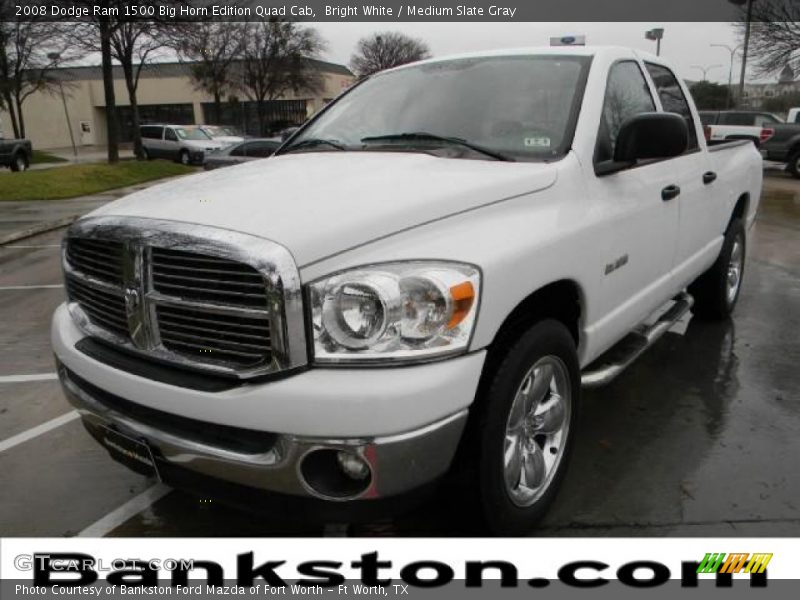 Bright White / Medium Slate Gray 2008 Dodge Ram 1500 Big Horn Edition Quad Cab