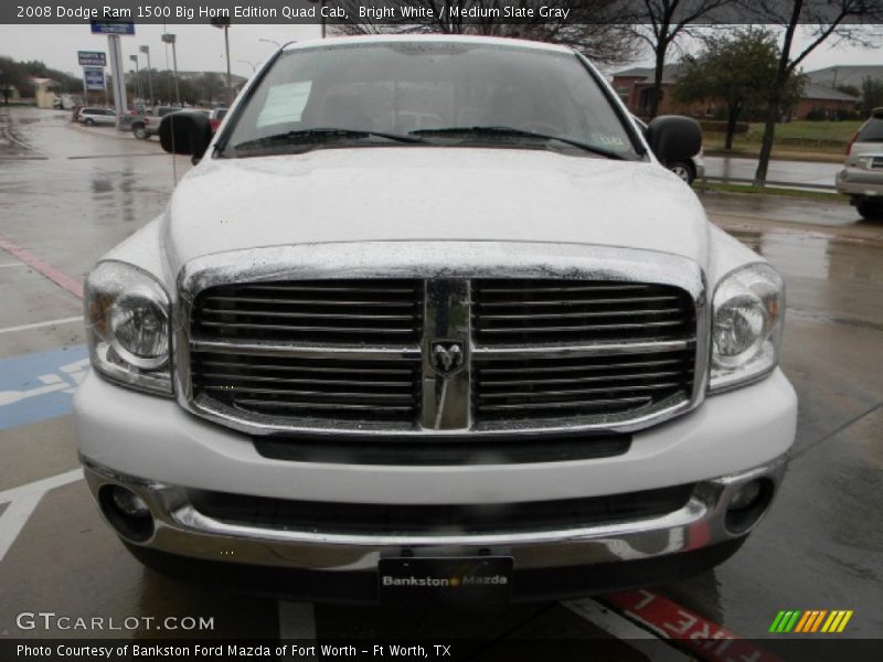 Bright White / Medium Slate Gray 2008 Dodge Ram 1500 Big Horn Edition Quad Cab