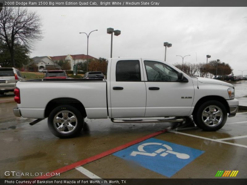 Bright White / Medium Slate Gray 2008 Dodge Ram 1500 Big Horn Edition Quad Cab