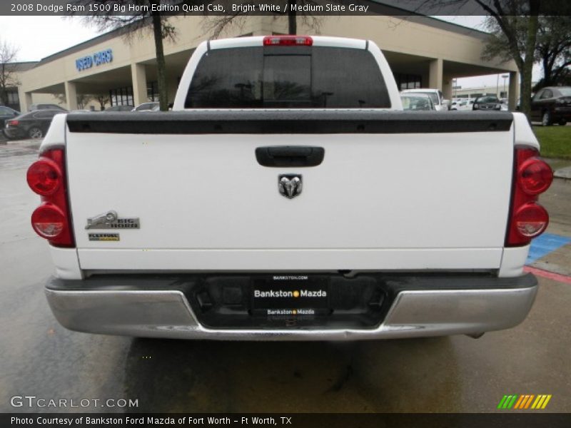 Bright White / Medium Slate Gray 2008 Dodge Ram 1500 Big Horn Edition Quad Cab