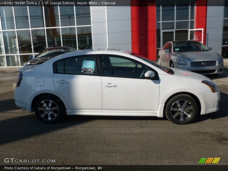 Aspen White / Charcoal 2012 Nissan Sentra 2.0 SR Special Edition