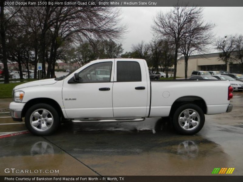Bright White / Medium Slate Gray 2008 Dodge Ram 1500 Big Horn Edition Quad Cab