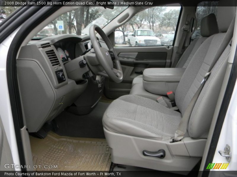 Bright White / Medium Slate Gray 2008 Dodge Ram 1500 Big Horn Edition Quad Cab