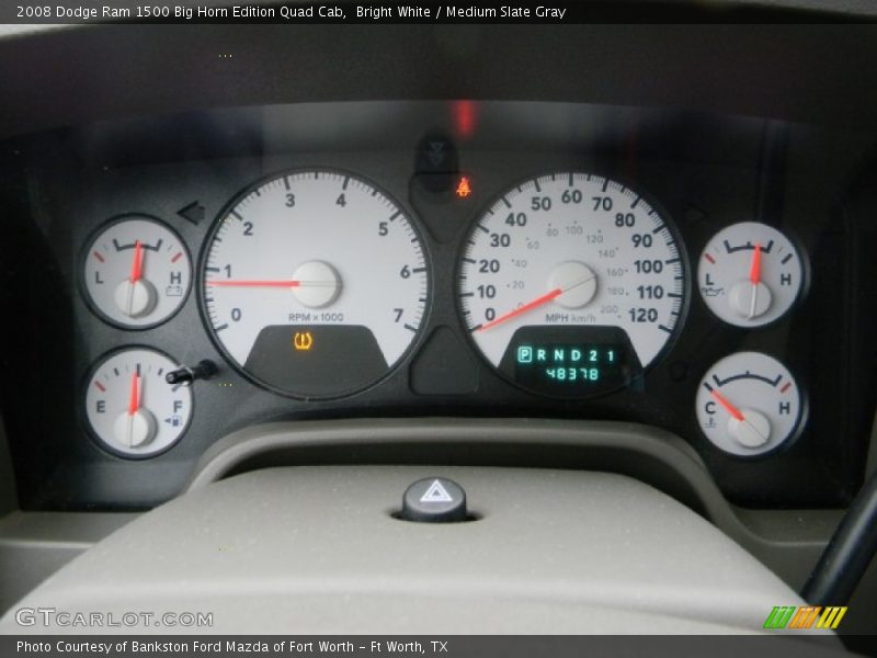 Bright White / Medium Slate Gray 2008 Dodge Ram 1500 Big Horn Edition Quad Cab