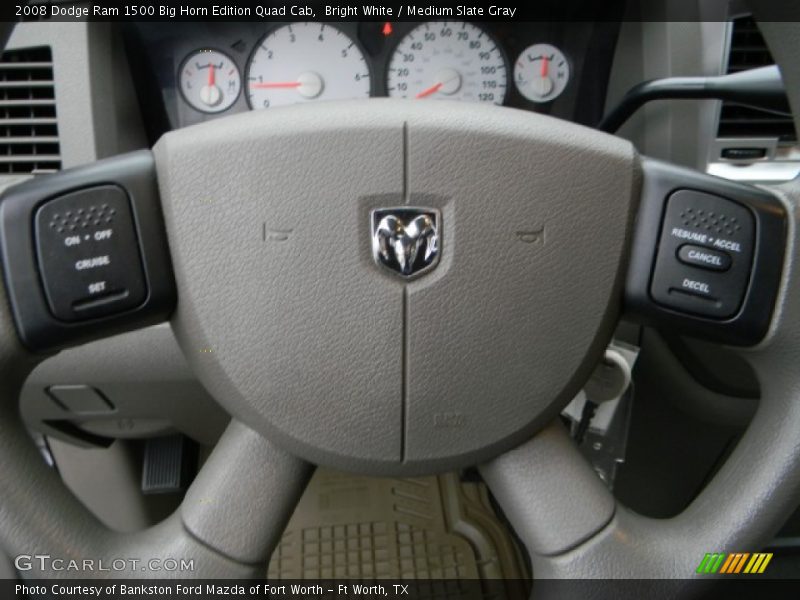 Bright White / Medium Slate Gray 2008 Dodge Ram 1500 Big Horn Edition Quad Cab