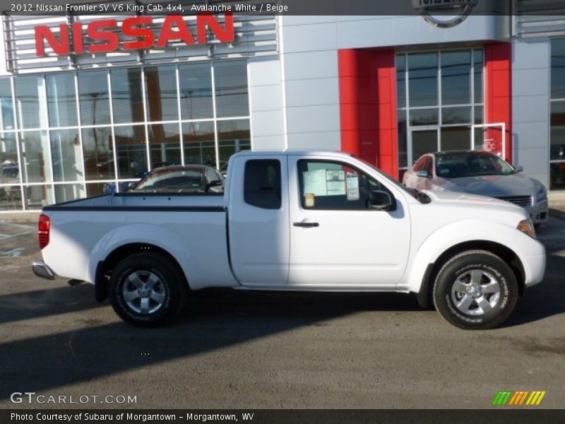 Avalanche White / Beige 2012 Nissan Frontier SV V6 King Cab 4x4