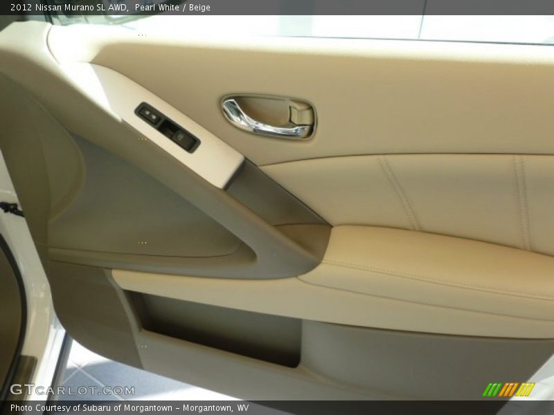 Pearl White / Beige 2012 Nissan Murano SL AWD
