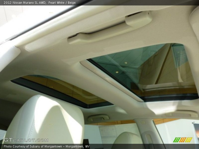 Pearl White / Beige 2012 Nissan Murano SL AWD