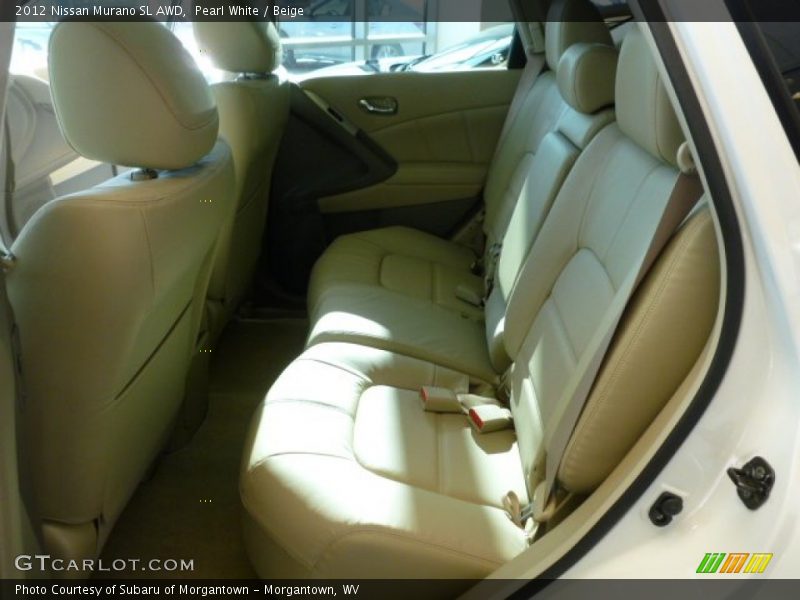 Pearl White / Beige 2012 Nissan Murano SL AWD