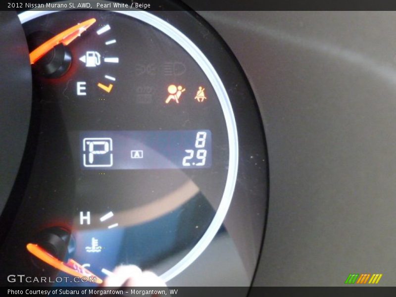 Pearl White / Beige 2012 Nissan Murano SL AWD