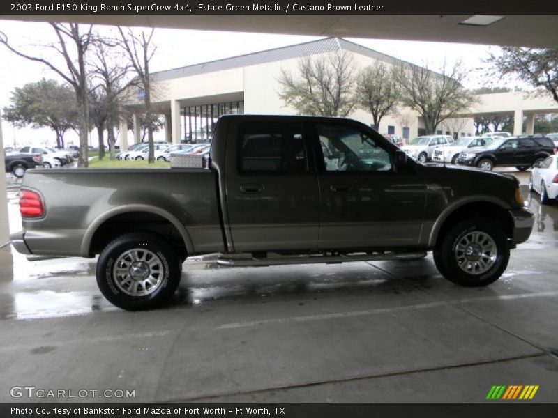 Estate Green Metallic / Castano Brown Leather 2003 Ford F150 King Ranch SuperCrew 4x4