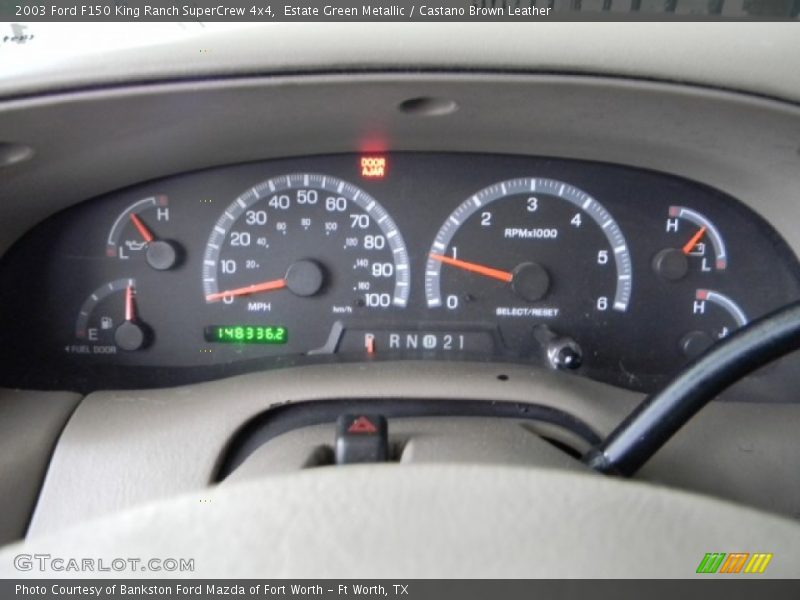 Estate Green Metallic / Castano Brown Leather 2003 Ford F150 King Ranch SuperCrew 4x4
