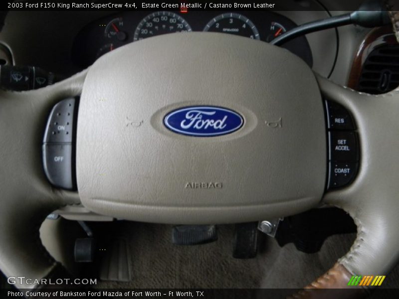 Estate Green Metallic / Castano Brown Leather 2003 Ford F150 King Ranch SuperCrew 4x4