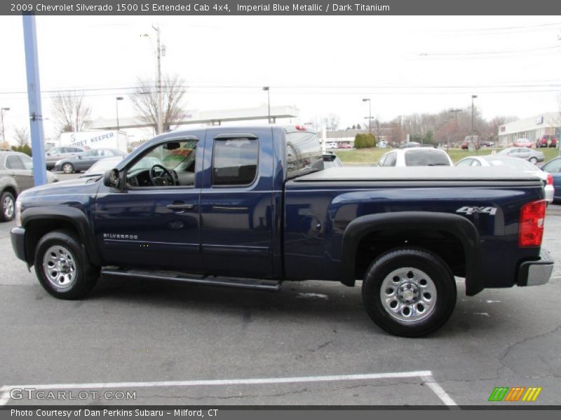 Imperial Blue Metallic / Dark Titanium 2009 Chevrolet Silverado 1500 LS Extended Cab 4x4