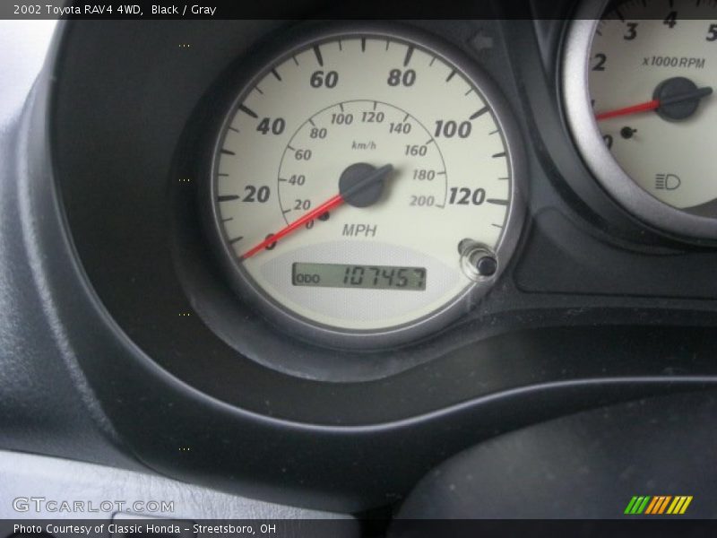 Black / Gray 2002 Toyota RAV4 4WD