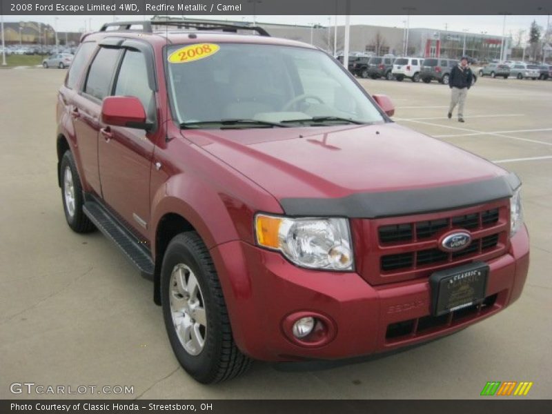 Redfire Metallic / Camel 2008 Ford Escape Limited 4WD