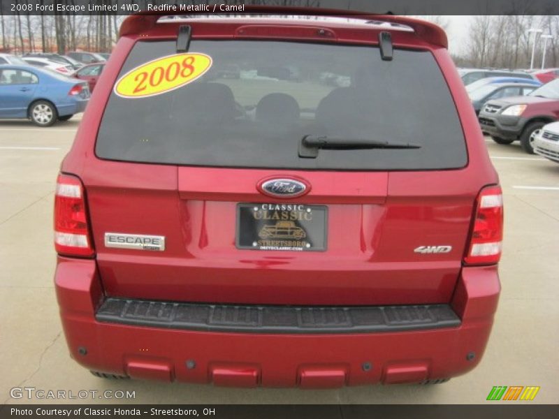 Redfire Metallic / Camel 2008 Ford Escape Limited 4WD