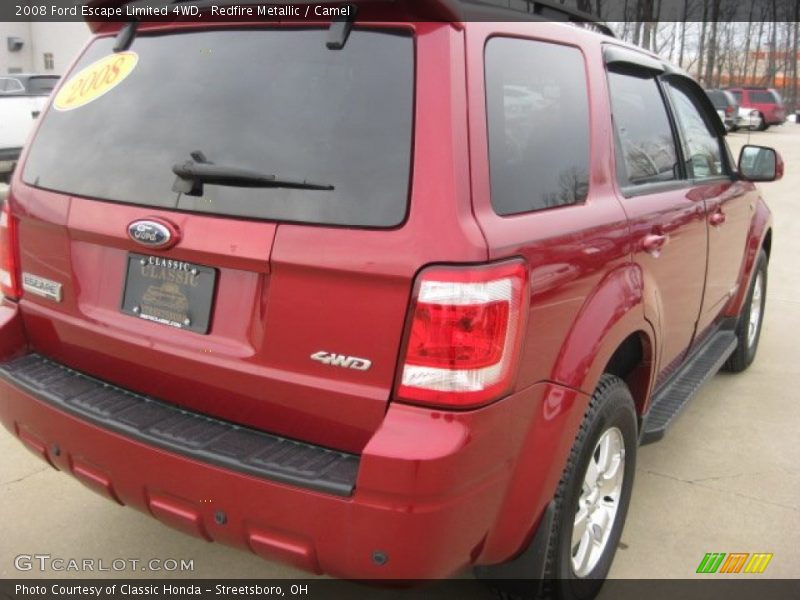 Redfire Metallic / Camel 2008 Ford Escape Limited 4WD