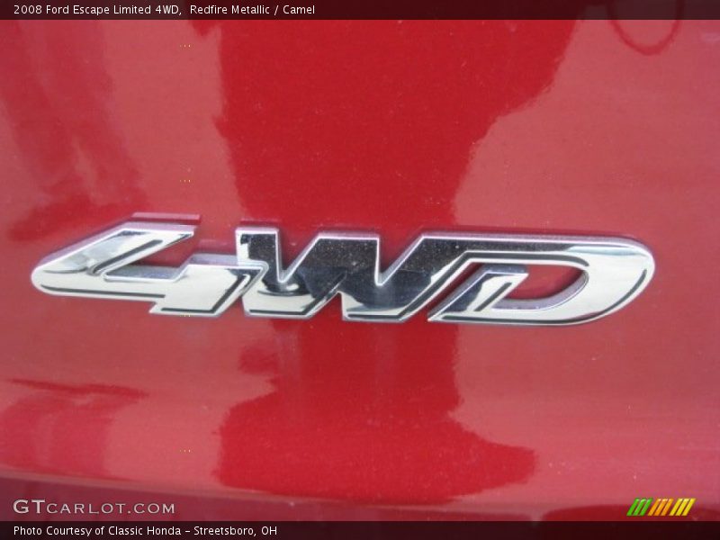 Redfire Metallic / Camel 2008 Ford Escape Limited 4WD